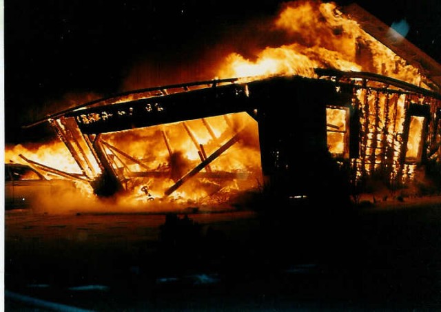 Fully Involved garage fire on Gault Road... 2/11/88